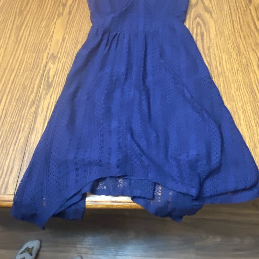 Blue Strapless Midi Sundress for Cocktail Events
